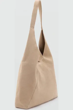 MANGO Schultertasche aus Rauleder - Damen - Einheitsgröße