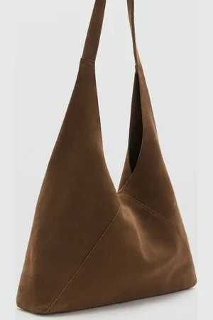 MANGO Schultertasche aus Rauleder - Damen - Einheitsgröße