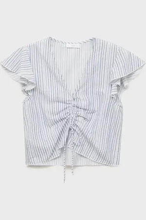 MANGO Bluse mit gerafftem Detail - Mädchen - XXS