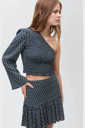 MANGO Asymmetrische Bluse mit Raffdetails - Mädchen - M