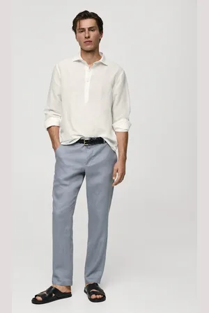 MANGO Relaxed-Fit-Hemd aus Leinen mit Tencel - Herren - L