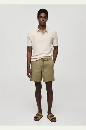 MANGO Baumwoll-Bermudashorts mit Kordelzug - Herren - 44