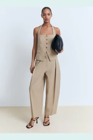 MANGO Anzugweste aus Leinen - Damen - S