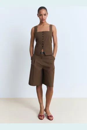 MANGO Anzug-Bermudashorts aus Baumwolle - Damen - 34