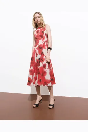 MANGO A-Linien-Kleid mit Blumenprint - Damen - L