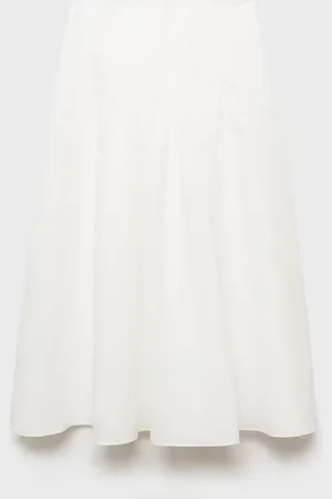 MANGO Ramie-Faltenrock - Damen - 34