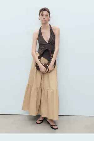 MANGO Langer Rock in Evasé-Form - Damen - 38