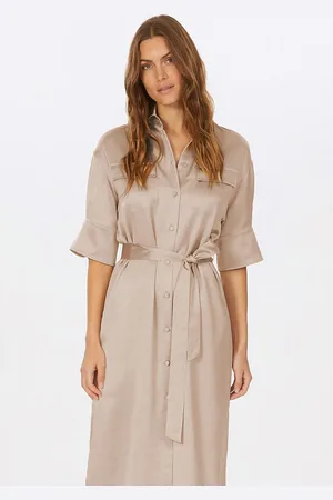 Marc Aurel Hemdblusenkleid aus Satin