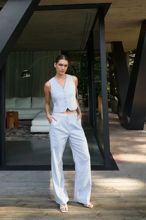 Marc Aurel Bundfaltenhose aus Leinenmischung