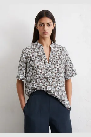 Marc O’ Polo Gemusterte Tunika-Bluse regular
