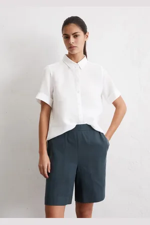 Marc O’ Polo Kurzarm-Leinenbluse regular