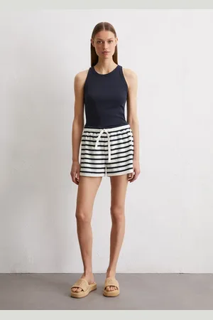 Marc O’ Polo Gestreifte Frottee-Shorts regular