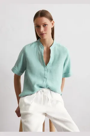 Marc O’ Polo Kurzarm-Leinenbluse regular