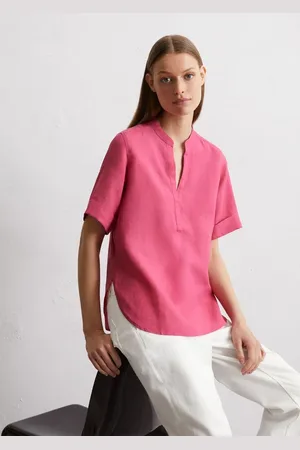 Marc O’ Polo Kurzarm-Leinenbluse regular
