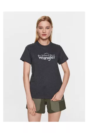 Wrangler Damen T-Shirts - T-hirt Logo Tee WC5FGEB00 112326375 Regular Fit