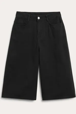 Monki Cropped Twill Trousers