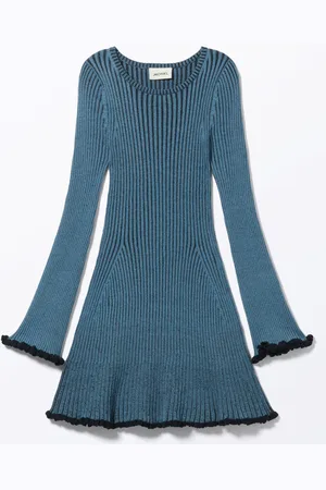 Monki Long-Sleeved Knitted Mini Dress