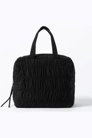 Monki Large Gathered Rectangular Nylon Handbag