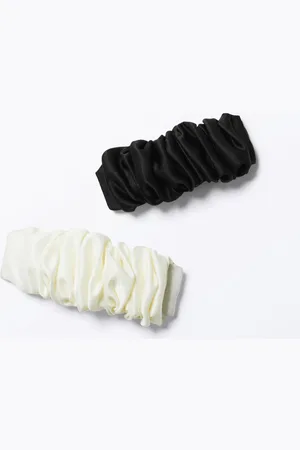 Monki Ruched Satin Hairclips