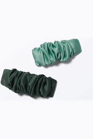 Monki Ruched Satin Hairclips
