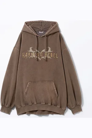Monki Printed Oversized Hoodie