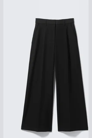 Monki Pleated High Waist Wide Leg Suiting Trousers