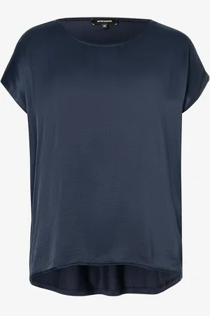 More & More Shirt mit Satinfront, marine
