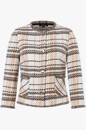 More & More Bouclé Jacke, kariert, Frühjahrs-Kollektion