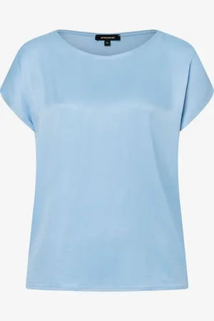More & More Shirt mit Satinfront, fresh skyblue, Frühjahrs-Kollektion