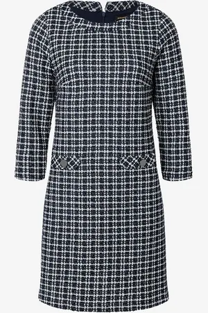 More & More Bouclé-Jerseykleid, kariert, Frühjahrs-Kollektion