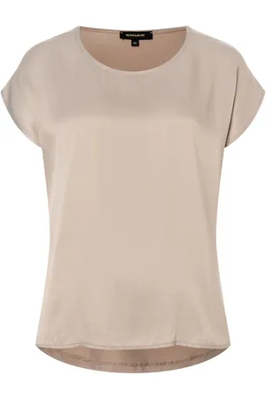 More & More Shirt mit Satinfront, sand