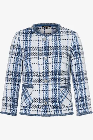 More & More Bouclé Jacke, kariert, Frühjahrs-Kollektion