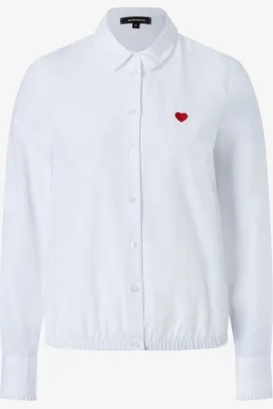 More & More Bluse mit Herz, weiß, Frühjahrs-Kollektion