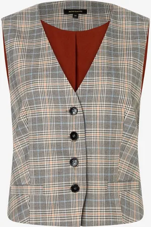 More & More Kurze Glencheck Weste, Winter-Kollektion