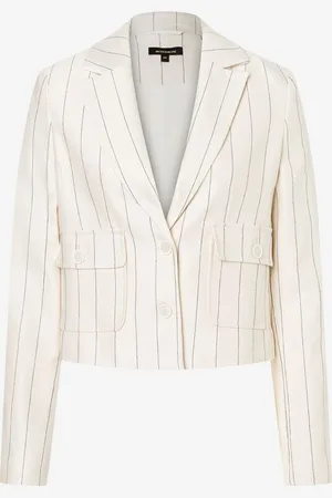 More & More Nadelstreifenblazer, ecru/schwarz, Frühjahrs-Kollektion