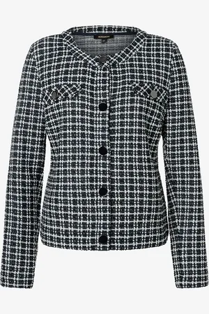 More & More Bouclé-Jerseyjacke, kariert, Frühjahrs-Kollektion