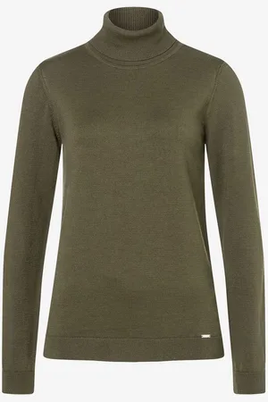 More & More Rollkragenpullover, olive, Herbst-Kollektion