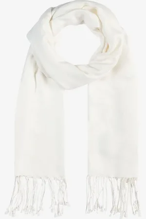 More & More Weicher Schal mit Fransen, offwhite