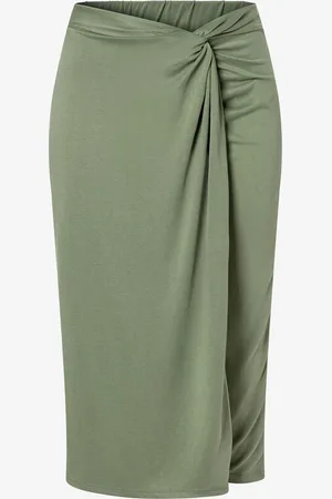 More & More Jerseyrock, olive green, Sommer-Kollektion