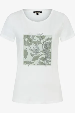 More & More T-Shirt mit Frontprint und Glitzersteinchen, Sommer-Kollektion