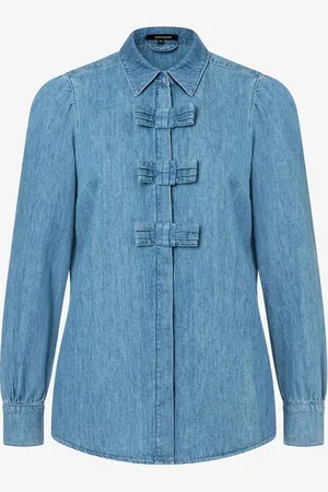 More & More Jeansbluse mit Schleifen, Frühjahrs-Kollektion