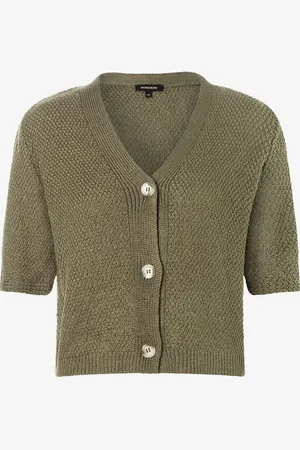 More & More Kurzarm-Cardigan, tundra olive, Sommer-Kollektion