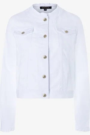 More & More Jeansjacke mit Rüschen, weiß, Sommer-Kollektion