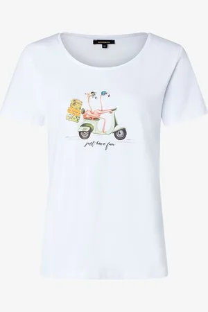 More & More T-Shirt mit Flamingo, weiß, Sommer-Kollektion