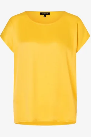 More & More Shirt mit Satinfront, sunset yellow, Sommer-Kollektion