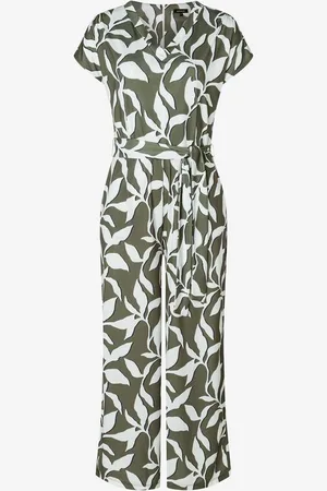More & More Jersey-Jumpsuit, Blätterprint, Sommer-Kollektion