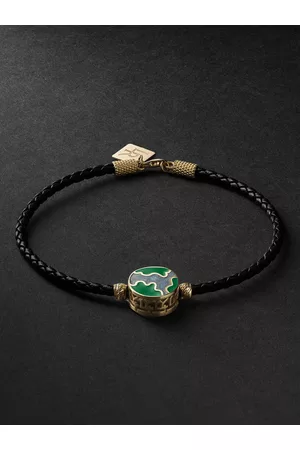 Lauren Rubinski Armband aus mit Kordel aus Leder, Details aus und Emaille - Men
