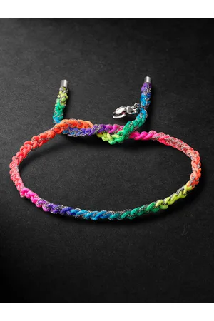 CAROLINA BUCCI Lucky Strength Armband aus Weißgold und Seide - Men