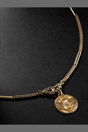 Foundrae Strength Sister Hook Anhängerkette aus 18 Karat mit Diamant - Men