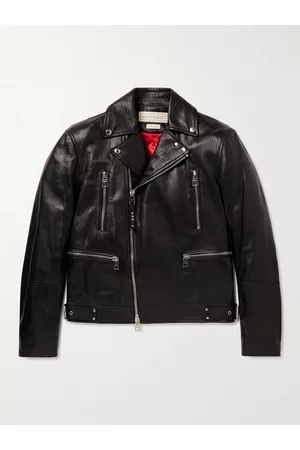Alexander McQueen Schmal geschnittene Bikerjacke aus Leder mit Reißverschluss - Men - - IT 50
